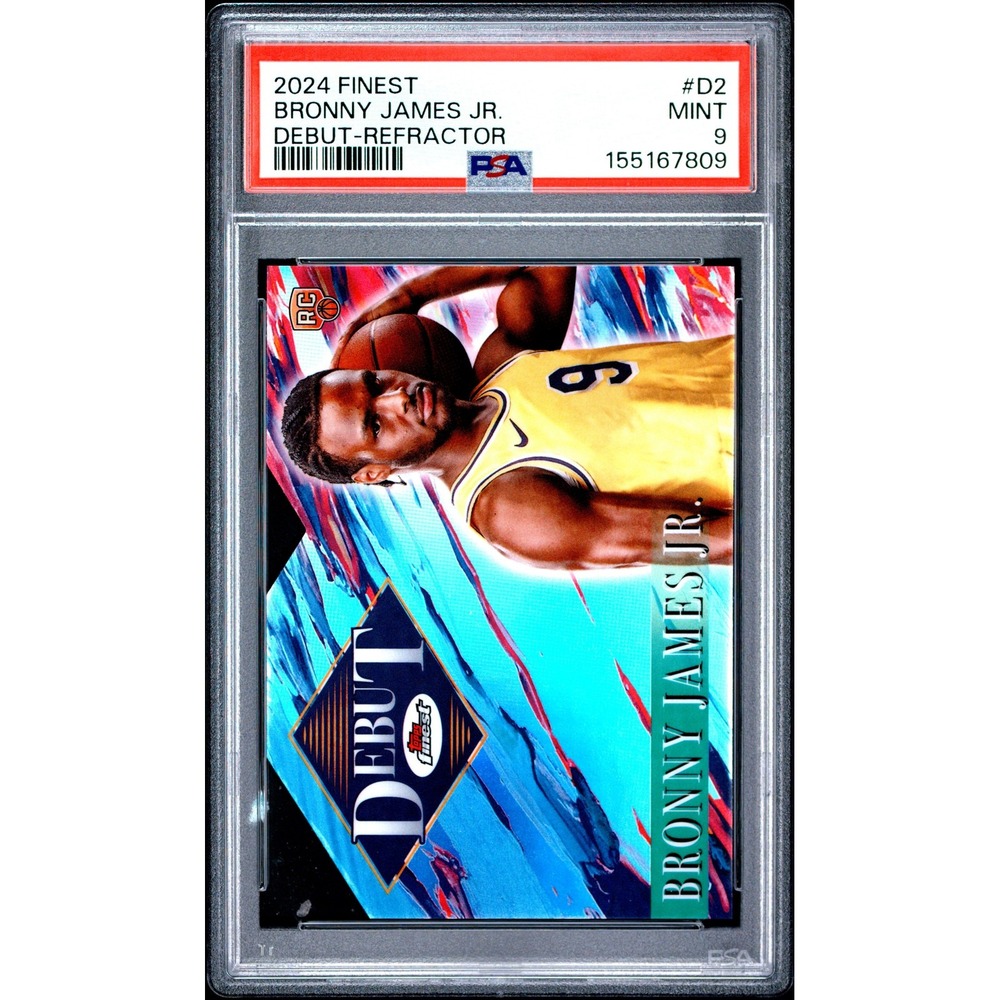 2024-25 Topps Finest Bronny James Jr. Debut Refractor PSA 9 MINT #D-2 Lakers
